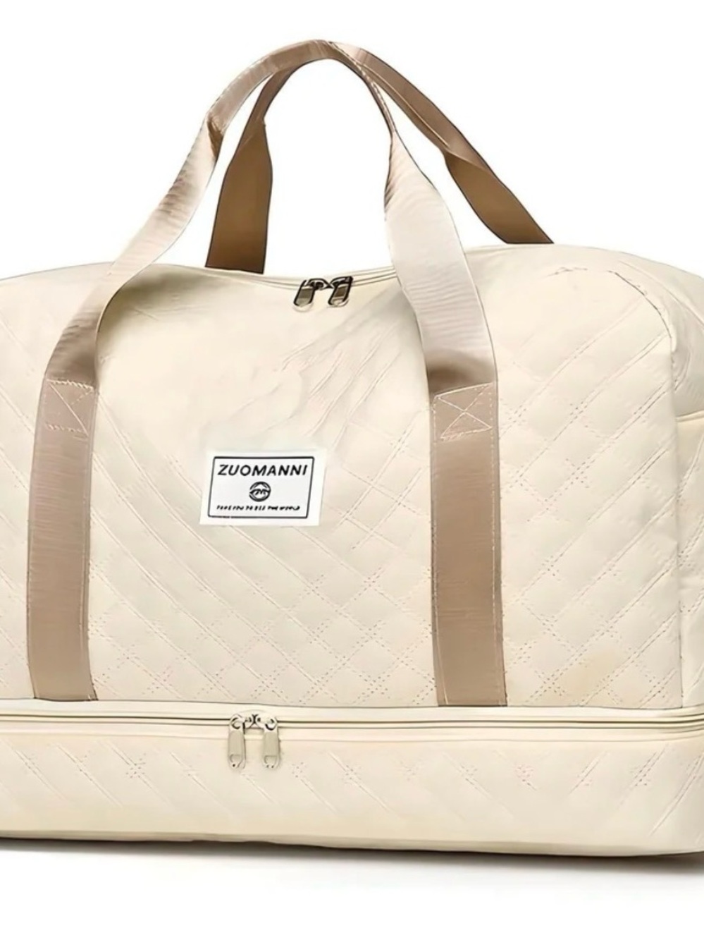 Zuomanni Cream Large Duffel Bag for Everyone for Gym or Travel
